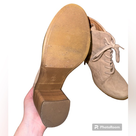 Target Beige Lace Up Bootie Size 9 - Picture 3 of 4